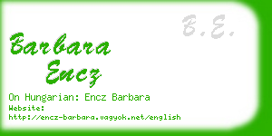 barbara encz business card